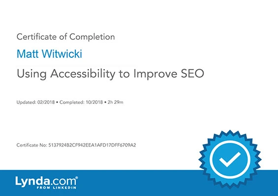 Cert Accessibility To Improve SEO